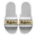 Youth ISlide White Colorado Buffaloes Wordmark Stripe Slide Sandals