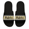 Youth ISlide Black Colorado Buffaloes Wordmark Stripe Slide Sandals