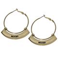 Miami Hurricanes Weller Gold Hoop Earrings