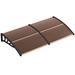 Costway 80" W x 11" D Polycarbonate, Aluminum, ABS Coffee Cover Retractable Metal in Brown | 11 H x 80 W x 40 D in | Wayfair NP11230CF