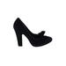 Cole Haan Heels: Pumps Chunky Heel Cocktail Party Black Print Shoes - Women's Size 10 - Almond Toe