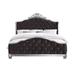 Rosdorf Park Waburn Tufted Standard Bed Wood & /Upholstered/Polyester in Black/Brown/Gray | 69 H x 67 W x 90 D in | Wayfair
