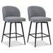 Wade Logan® Benedit Swivel Counter & Bar Stool Wood/Metal in Gray | 37.4 H x 19.3 W x 18.1 D in | Wayfair ABC054C0C6304A249EB1CCEF506549A2