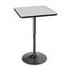 Ebern Designs Modern Tall Square Pub Table Height-adjustable Bar Table w/ Round Metal Base Wood/Metal in Black/Brown/Gray | Wayfair