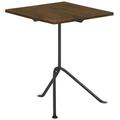 17 Stories Faringdon Solid Wood 3 Legs End Table Wood/Metal in Black/Brown/Gray | 20 H x 15.75 W x 15.75 D in | Wayfair