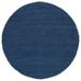 Blue 72 x 72 x 0.38 in Indoor Area Rug - Birch Lane™ Amira Solid Color Handwoven Wool/Area Rug in Cotton/Wool | 72 H x 72 W x 0.38 D in | Wayfair