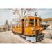 Williston Forge Ljussi Mallorca Train On Canvas by Nathan Larson Print Metal in Orange | 32 H x 48 W x 1.25 D in | Wayfair