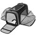 Tucker Murphy Pet™ Airline Approved Large Pet Travel Carrier,4 Sides Expandable w/ 2 Mesh Pockets,3 Entry, Washable Pads, Shoulder Strap | Wayfair