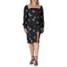 Floral Ruched Long Sleeve Dress