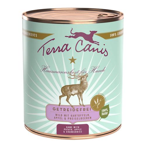 6x800g Terra Canis Getreidefrei mit Wild Hundefutter nass