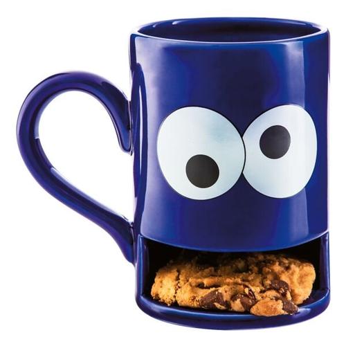 Kaffeebecher »Keks-Monster« blau, OTTO Office, 9×11.5×9 cm