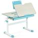 Height-Adjustable Kids Desk with Tilt Desktop and Book Stand