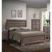 Box Spring Required Rectangular Wooden Frame Transitional Queen Panel Bed, English Dovetail Drawers center metal glide