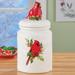 Hand-Painted Winter Cardinal Ceramic Cookie Jar - 5.75 x 11.25 x 5.75