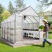 Moasis Dual-wall PC Walk-in Hobby Garden Greenhouse with Aluminum Frame