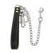 1pc Practical Dog Leashes Leather Handle Stainless Steel Pet Leash for Car