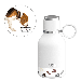 Asobu Dog Bowl Attached to Stainless Steel Insulated Travel Bottle for Human 33 Ounce (White)