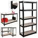 CodYinFI Shelving Unit for Garage and Sheds 5 Tier Metal Racking Shelf Unit Storage Shelves Unit Heavy Duty Strong Industrial Tall Large Black 70cm x 30cm x 150cm