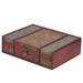 Vintage Wooden Boxes With Lock Decorative Wooden Storage Box Treasure Jewelry Chest Decorative Small Wood Box with Lid Wood Box Chest Case Holder Organizer for Jewelry Storage 10.8 x 8.5 x 3.1in