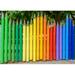 Kindergarten Colorful Pencils Lacquered Wood Fence - Laminated Poster Print - 12 Inch by 18 Inch with Bright Colors and Vivid Imagery