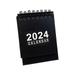 Gift for Adults Matoen 2024 Monthly Desk Calendar Countdown Suitable for School Office and Family English Mini Desk Calendar 3x4.1Inch (Black)