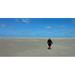 Sand Watts Woman Walk On The Beach Sea Beach - Laminated Poster Print - 20 Inch by 30 Inch with Bright Colors and Vivid Imagery