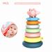 DEELLEEO 7 Rings Baby Stacking & Nesting Toys for Babies 6 Months and up Old Girls Boys - Toddlers Sensory Educational Montessori Baby Blocks - Developmental Teething Learning Stacker