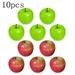 10pcs Large Artificial Fake Red Green Apples Fruits Kitchen Home Food Decor