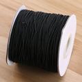 Elastic Cord Beading Threads Stretch String Fabric Crafting Cords for Bracelet Jewelry Making 1mm 100 Meter (Black)