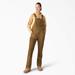 Dickies Women's Relaxed Fit Waxed Canvas Bib Overalls - Brown Duck Size XL (FBWAX1)