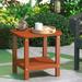 WangSiDun 17.7 Adirondack Side Table 2-Tier Plastic Outdoor End Tables Coffee Table for Adirondack Chair Orange
