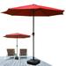 MSJUHEG Patio Umbrella Beach Umbrella Garden Terrace Courtyard Beach Swimming Pool Market Table 6 Rib Umbrella Placeme Sun Shade Red