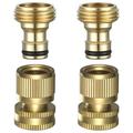 Garden Hose Quick Connect - Connect Garden Hose Fittings Water Hose Quick Connect 3/4 Inch Male and Female Set 2 Set