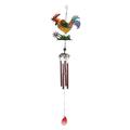 Meuva Metal Rooster Wind Chimes Metal Chicken Crafts Painted Decorative Bell Pendants Outdoor Solar Garden Wind Chimes Wind Chimes Holder Wind Chime Glass