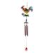 Meuva Metal Rooster Wind Chimes Metal Chicken Crafts Painted Decorative Bell Pendants Outdoor Solar Garden Wind Chimes Wind Chimes Holder Wind Chime Glass
