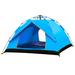 Family Camping Tent 3-4 Person Automatic Popup Tent Portable Tent with Carry Bag 1Room for Hiking Camping Fishing Shelter (Blue/Green)