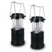 LED Camping Lantern Battery Powered Super Bright Collapsible Resistant Outdoor Portable Lights for Emergency Hurricane Storms Outages 2 Packs black