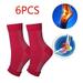 6PCS Anti-fatigue Sports Ankle Brace Breathable Compression Socks Protective Gear(Rose Red L/XL)