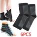 6PCS Anti-fatigue Sports Ankle Brace Breathable Compression Socks Protective Gear(Black S/M)