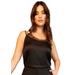 Plus Size Women's Lace-Trim Cami by June+Vie in Black (Size 18/20)