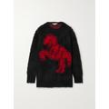 Stella McCartney - + Net Sustain Oversized Jacquard-knit Alpaca-blend Sweater - Black