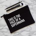 Face Of A Supermama Makeup Bag Mother's Day Gift