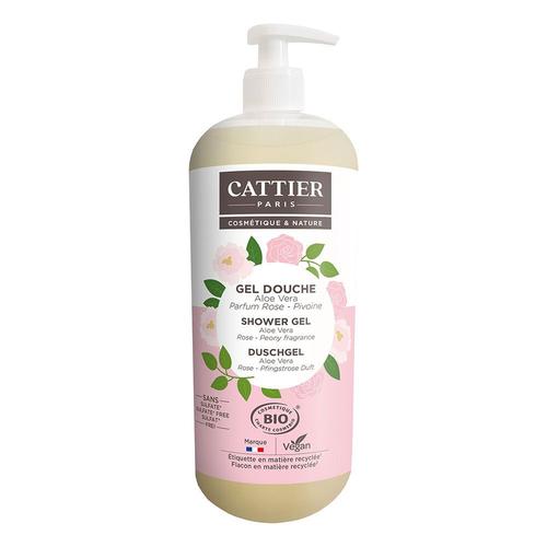 Cattier Duschgel Rose-Pfingstrose Duft 1000 ml