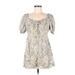 Miss Selfridge Casual Dress - Mini: Gray Print Dresses - Women's Size 6