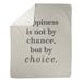 East Urban Home Faux Gemstone Happiness Inspirational Quote Fleece Blanket Microfiber/Fleece/Microfiber/Fleece | 50" W x 60" L, Medium | Wayfair