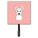 Caroline's Treasures Checkerboard Westie Leash Holder & Wall Hook Metal in Pink | 6.25 H x 4.25 W x 0.65 D in | Wayfair BB1226SH4