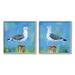 Stupell Industries Nautical Perched Seagulls 2 Piece Canvas Wall Art Set Design by Victoria Barnes Canvas in Blue | 24 H x 24 W x 1.5 D in | Wayfair