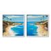 Stupell Industries Beach Cove Landscape 2 Piece Canvas Wall Art Set Design by Liz Jardine Canvas in Blue | 24 H x 24 W x 1.5 D in | Wayfair
