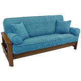 Gracie Oaks Oshan T-Cushion Sofa Slipcover, Polyester in Green/Blue | 9 H x 75 W x 54 D in | Wayfair AE680AC4B80B49608240949FB9A642AC