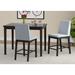 Lark Manor™ Amaryl 24" Counter Stool Wood/Upholstered in Black/Brown/Gray | 42.25 H x 17.75 W x 23.25 D in | Wayfair